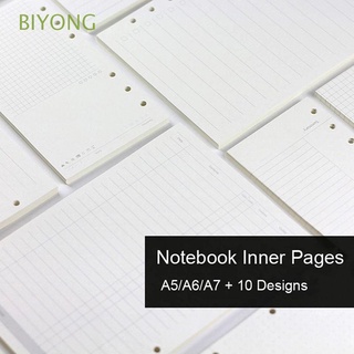 BIYONG School Supplies Paper Refill Students Binder Inside Page Notebook Refill Monthly 45 Sheets To do List Weekly A5 A6 A7 Spiral Binder Loose Leaf Inner Page