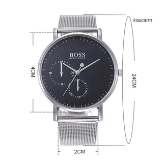 Kiss-gfx reloj de pulsera de cuarzo con pantalla redonda redonda Simple para hombre (8)