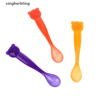 xhl - cuchara de silicona para niños (3 colores, 3 colores)