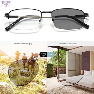 Wx9e Retro elegante Color inteligente progresivo enfoque automático gafas de lectura con marco de gafas de medio borde