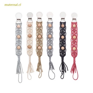 MUT Vintage Braided Baby Cotton Tassel Pacifier Chain for Newborn Teething Soother Chew Toy Dummy Clips