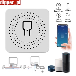 MINI Wifi Smart Switch Timer Wireless Switches Smart Home Automation Compatible with Tuya Alexa Google Home THINKINK
