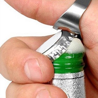 1 x acero inoxidable creativo versátil anillo de dedo abrebotellas barra herramientas de cerveza
