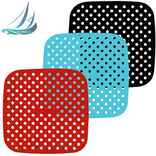3 PCS Reusable Air Fryer Liners,Square Air Fryer Silicone Liners for Air Fryer Basket,Air Fryer Accessories 8.5 In