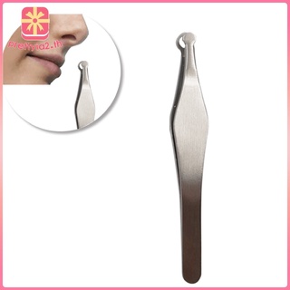 [PRETTYIA2] Pinzas de pelo nariz pinzas de afeitar recortadora de punta redonda para cejas depilación