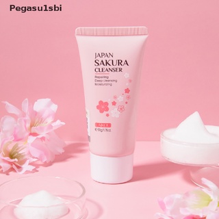 [Pegasu1sbi] Sakura Gentle Cleansing Facial Cleanser Shrink Pores Deep Clean Oil Control Hot (4)