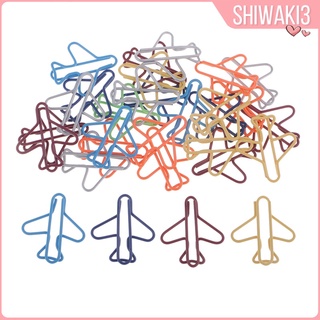 [Shiwaki3] 30 Clips de papel de avión de Metal mixto marcapáginas papelería de la escuela (5)