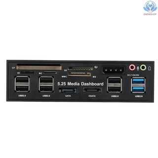 [enew]multifunción Usb Hub eSATA SATA puerto interno lector de tarjetas PC Dashboard Media Panel frontal Audio para SD MS CF TF M2 MMC tarjetas de memoria compatible