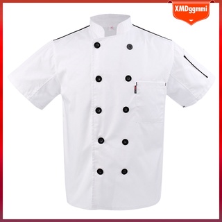 macho ejecutivo chef chaqueta abrigo de manga corta top chefwear uniforme ropa (7)