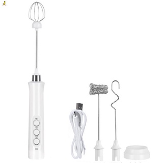 COD 3 in 1 Rechargeable Milk Frother Handheld with Charging Stand, Electric Milk Foam Mixer Maker Blender