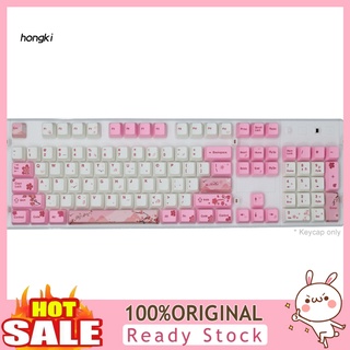 hgk _ 104 teclas pbt rosa sakura patrón teclas de repuesto conjunto de teclado accesorio