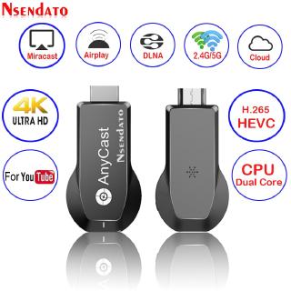 Anycast M100 G/5G 4K Miracast cualquier Cast inalámbrico DLNA AirPlay HDMI TV Stick Wifi Display Dongle receptor para IOS Android PC