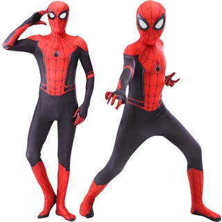 Disfraz De hombre araña Vestido Extravagente Adulto niño De Halloween Cosplay hombre araña:largo De Casa