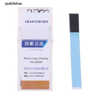 qukiblue tiras de papel de prueba de cloro rango 50-2000mg/lppm color chart limpieza cl