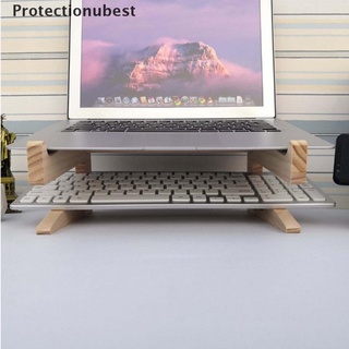 Protectionubest Wood Laptop Stand Cooling Pad for PC Notebook Computer Riser Wooden Holder Mouga NPQ
