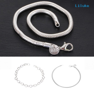 CL--Concise Silver Plated Thick Unisex Bracelet Decor Couple Wrist Chain Charm Gift