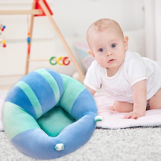 funda de asiento de sofá para bebé, silla de felpa, aprendizaje a sentarse con relleno (4)