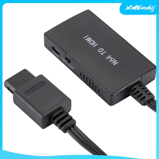 durable n64 a hdmi convertidor adaptador, plug and play full digital cable hd link cable accesorios para n64 para snes consolas, negro