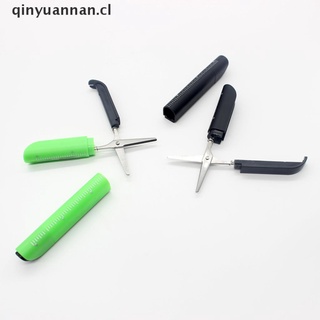 [qinyuannan] bolígrafo de plástico con tijeras plegables cuchillo regla de escritura plumas herramienta oficina cl