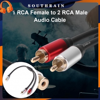 southrain - cable divisor de audio (1 rca hembra a 2 machos, divisor de audio, enchufe y juego para ordenador)