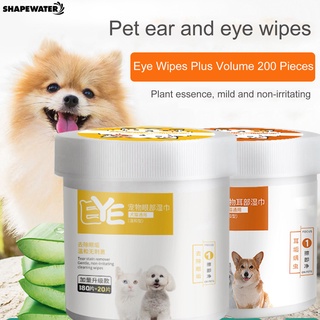 Shapewater Pet suministros toallitas para mascotas perros gatos tratamiento de infección de orejas tejido húmedo removedor de manchas para mascotas