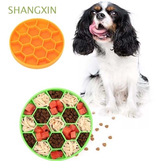 Shangxin ventosa Anti tragar cachorro lamiendo plato de entrenamiento alimentador lento perro tazón/Multicolor