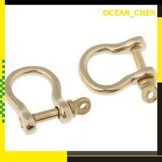 Ocean_chen 2 piezas anillo/hebilla De tornillo De latón Para tarjetas/Bolsa De cuero