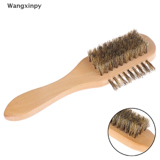 [wangxinpy] pelo de caballo de doble cara de mango largo zapatos cepillo pulido exfoliante cepillo de pelo venta caliente