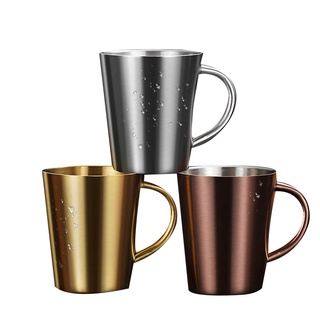 Stainless Steel Double Wall Coffee Mug Tea Mug Anti-Scald Water Cup Drinkware for Kids Tea,Coffee Cup,3 Pcs