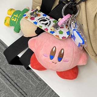 IVANES regalo de vacaciones muñeca de peluche suave Kirby llavero estrella Kirby Animal colgante juguetes de niños Kawaii peluche juguetes de dibujos animados 10CM bolsa colgante (9)