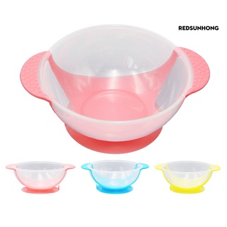 redsunhong Baby Anti Slip Food Bowl Feeder with Suction Cup Learning Feeding Tableware