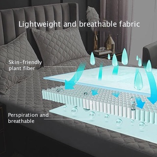 Protector de colchón impermeable individual Queen King Size ajustable Protector de colchón lavable y transpirable (2)