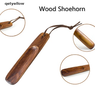 qetyellow 1pc cuerno de madera zapato portátil artesanía zapatos accesorios de madera maciza zapatero cl