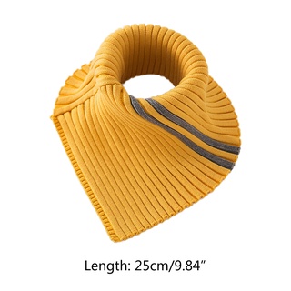Winter Turtleneck False Collar Knit Striped Detachable Scarf Stretch Neck Warmer (8)