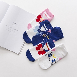 Caliente Sailor Moon/bella niña soldado Sailormoon de dibujos animados barco calcetines, dulce y creativo, transpirable y padre-hijo estilo (1)