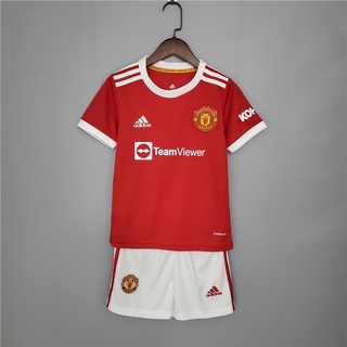 manchester united 2021 - 2022 home camiseta roja de fútbol para niños new Tiro real Mercancías al contado