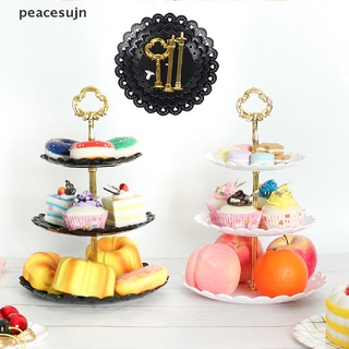 [jn] bandejas de decoración de tres capas para tartas, fiesta de boda, postres, dulces, frutas, platos de decoración.