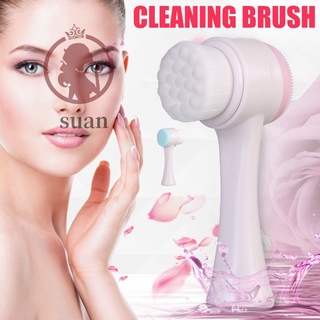 cepillo facial manual de limpieza facial cepillo de doble cara suave pieles cepillo de silicona para masaje facial piel