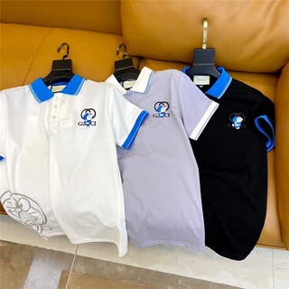 Street Hip Hop G Couples Fashion Cotton Polo shirts Doraemon polo Short Sleeve Casual Sports T-Shirts Plus Size Unisex