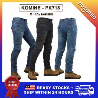 KOMINE PK-718 SuperFIT Kevlar Denim Jeans Pantalones De Equitación Listo STOCKS