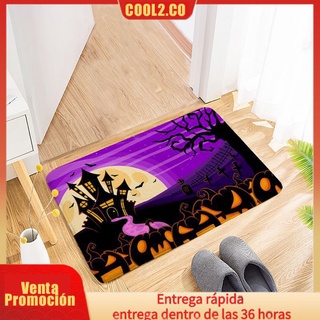¡¡Entrega rápida!! Halloween flannel printing door mat bathroom absorbent non-slip carpet floor mat