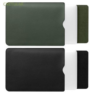 CRETULAR 2PCS Universal Portátil Bolsa Ultra Delgada iPad Funda De Moda A Prueba De Golpes Cuero PU Negocios Notebook Cubierta