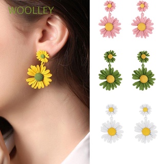 WOOLLEY Women Drop Earrings Fresh Dangle Earrings Daisy Earrings Flower Cute Korean Summer Personality Fashion Jewelry/Multicolor