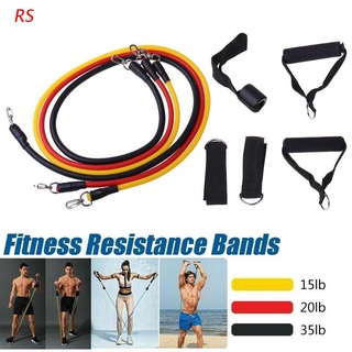 rs juego de bandas de resistencia 3 bandas de ejercicios apilables (10lb,20lb,30lb) con correa de tobillo y entrenamiento de resistencia