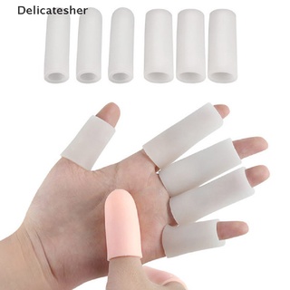 [delicatesher] 5 piezas de silicona gel tubo vendaje del dedo del pie protector del dedo del pie alivio del dolor de los pies cuidado caliente