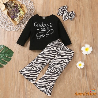 Dandelion-conjunto De ropa para niños con estampado De Blusa De Manga larga y Zebra/pantalones largos con banda De cabeza
