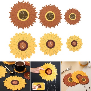 Gorgeous~sunflower Shape mesa de comedor aislamiento almohadilla Anti-quemaduras posavasos hogar mantel individual