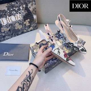 ! Dior tacones altos 20SS más nuevo Color Toile De Jouy Jacquard bordado albaricoque patrón cm tacones altos DR01