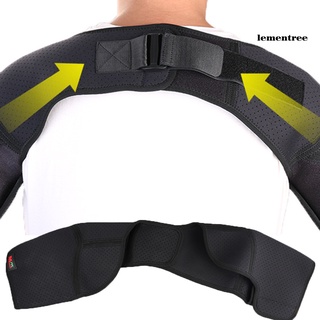 ljs_1pc mumian g08 soporte de hombro doble ajustable presurizar negro perforado transpirable soporte de columna vertebral para deportes (2)