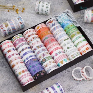 Hequ 60rolls Deco Masking Tape Washi Tape Set DIY Journal Bujo Planner Diary Photocard Frame DIY Decoration Sticker
